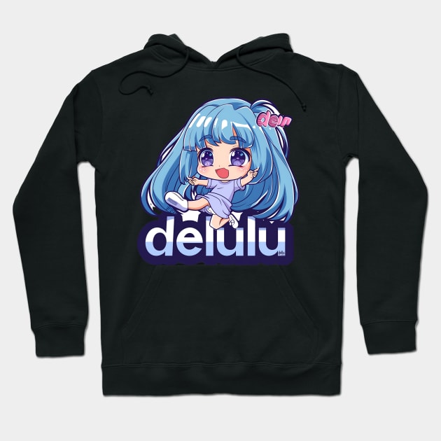 Delulu Anime Girl Hoodie by MaystarUniverse